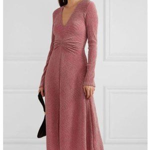 ROTATE Birger Christensen dress metallic thread size S Pink